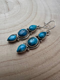 Kingman Turquoise Dangle Earrings by Hada