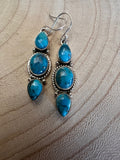 Kingman Turquoise Dangle Earrings by Hada