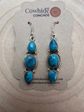 Kingman Turquoise Dangle Earrings by Hada