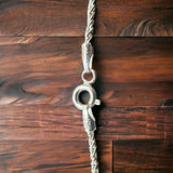 Bright Silver 1.35 mm Reverse Rope Chain - 18 inch