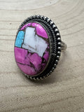 Cotton Candy Adjustable Ring by Navajo Artist Scott Skeets