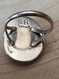 Ernest Hawthorne Spiny Oyster & Sterling Silver Ring - Size 8