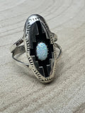Felix Perry Navajo Handmade Opal Shadowbox Ring - size 7.5