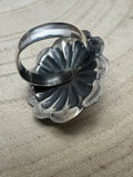 Joanee Silver Lapis Concho Adjustable Ring