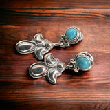 Judy Largo Turquoise & Sterling Silver Earrings