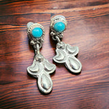 Judy Largo Turquoise & Sterling Silver Earrings