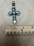 June Delgarito Navajo Handmade Palomino Cross Pendant