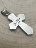 June Delgarito Navajo Handmade Palomino Cross Pendant