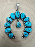 Kathleen Livingston Turquoise & Sterling Silver Naja Pendant