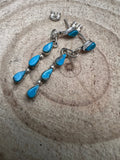 Kingman Turquoise Rain Drop Post Earrings by Wallela