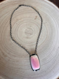 Large Pink Conch on Sterling Silver Necklace by Tia Long - 18 inch