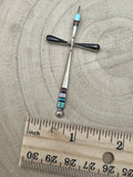 Lynette Bowannie Multi-Stone Inlay Cross Pendant