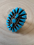 Merlinda Chavez Turquoise & Sterling Silver Ring - Size 9