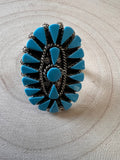 Merlinda Chavez Turquoise & Sterling Silver Ring - Size 9
