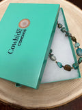 Natural Turquoise Nuggets & Shells Necklace - 27 inch