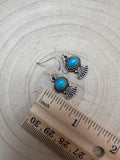 Navajo Handmade Kingman Turquoise Earrings by Sharon McCarthy