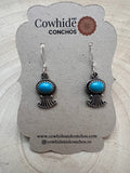 Navajo Handmade Kingman Turquoise Earrings by Sharon McCarthy