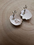 Navajo Handmade Spiny Oyster Post Earrings by Donovan Nez