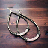 Pink shell earrings and Sterling Pearls