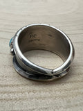 Reed Charley Navajo Handmade  Kingman Turquoise Ring