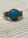 Suzanna Johnson Navajo Handmade Kingman Turquoise Ring