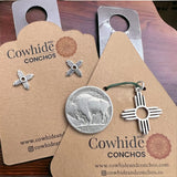 Western Zia Jewelry Set - Pendant, chain, and post earrings in sterling silver