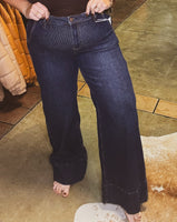 Backroad Blues Mid Rise Trouser Denim