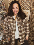 Cabin Comfort Plaid Jacket-CURVY