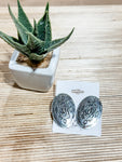 Oval Concho Earrings