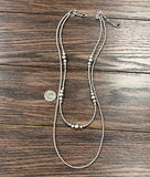 Double 1 Strand Cluster Handmade Silver Navajo Necklace