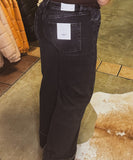 Smokeshow High Rise Cuffed Wide Denim
