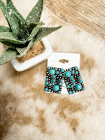 Large Rectangle Glitzy Bubble Earrings