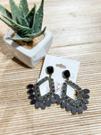 Black Fan Earrings
