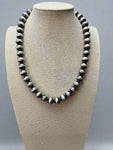 12mm Sterling Silver Pearls Necklace - 20 inch