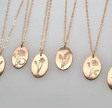 Birthday Month Flower Necklace