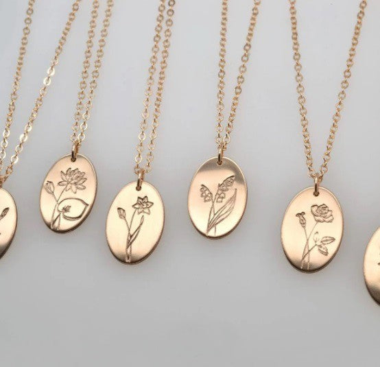 Birthday Month Flower Necklace