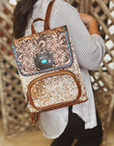Brindle & Turquoise Backpack