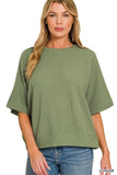Coffee Run Textured Pullover