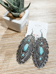Oval Concho Earrings