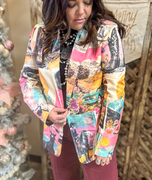 West Coast Cowgirl Neon Blazer