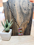 20" Multi Color Initial Chain Necklaces