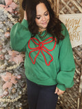 Braided Bow Sweatshirt
