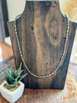 5mm Navajo Pearl & Gold Torpedo Necklace