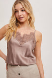 Wine & Dine Satin Lace Cami