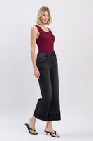 Smokeshow High Rise Cuffed Wide Denim