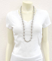 Large Single Strand Handmade Silver Navajo Necklace