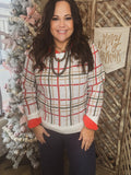 Vintage Charm Plaid Sweater