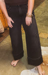 Smokeshow High Rise Cuffed Wide Denim