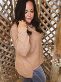Backup Plan Textured Knit Crewneck Sweater