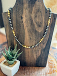 6mm Graduated Navajo Pearl & Gold Necklace